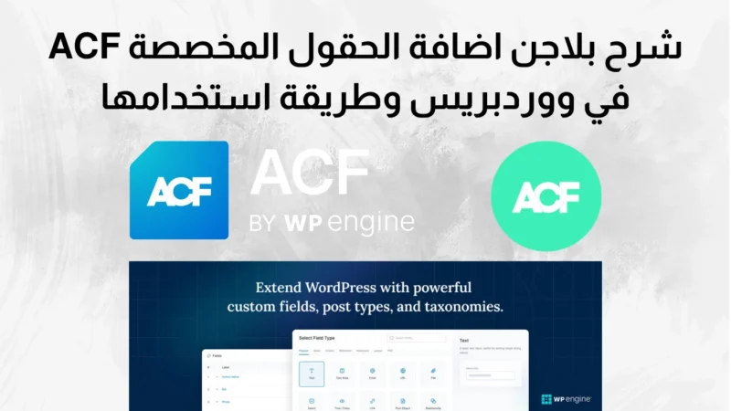 شرح بلاجن اضافة الحقول المخصصة ACF في ووردبريس وطريقة استخدامها